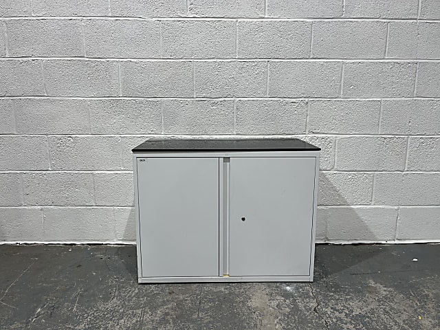 Maine white metal storage cabinet