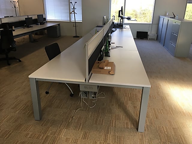 Bank of 8 desks back to back