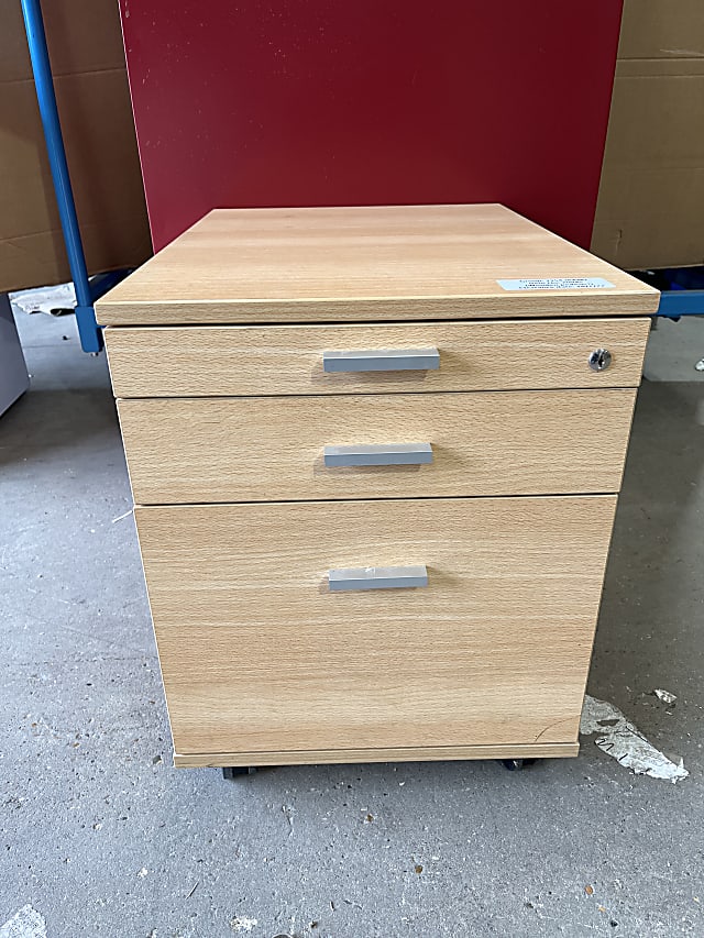 Small wooden under desk storage pedestal cabinet