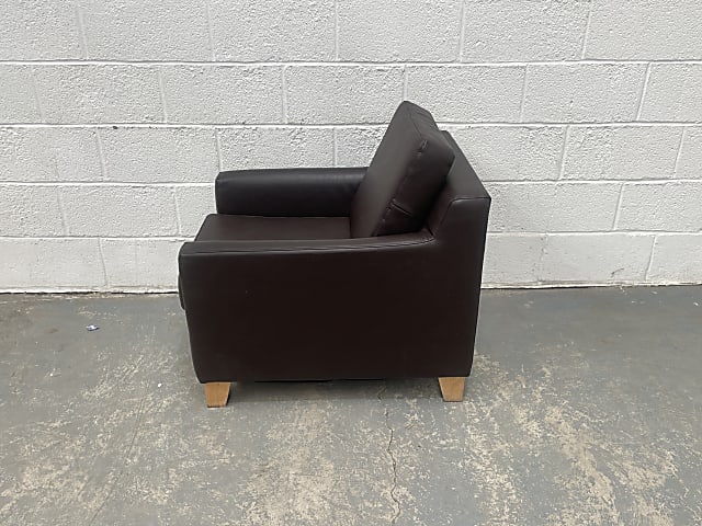 Pineapple brown leather sofa chair