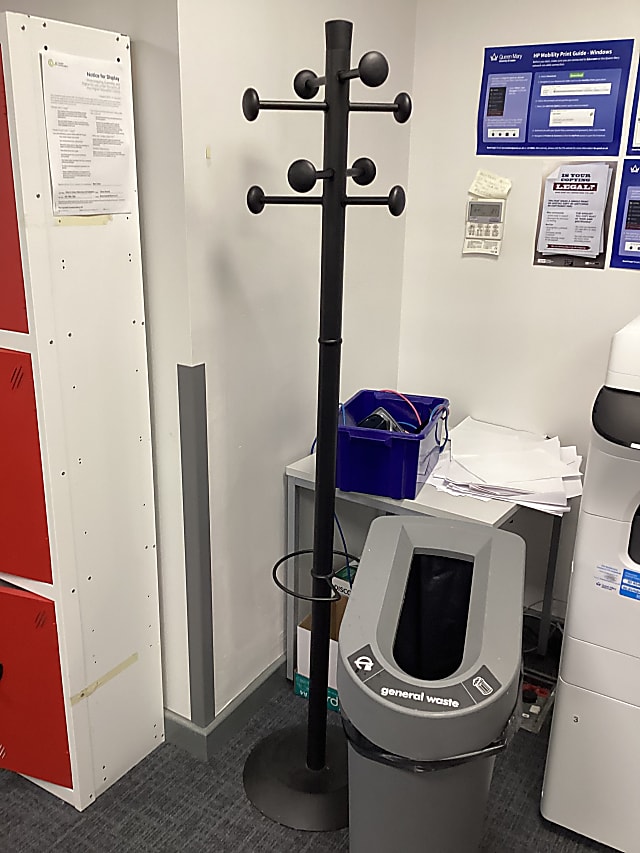 Black coat stand