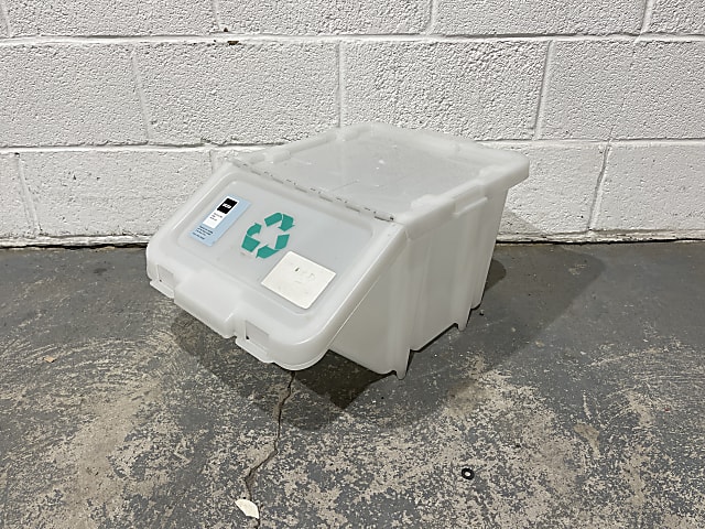 Pair of stacking Plastic Recycling box with lid