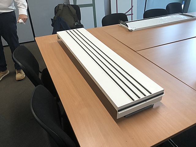 SAS Suspended ceiling tile vent grill unit metal white SAS ceiling tile with acoustic pads 1200x300mm