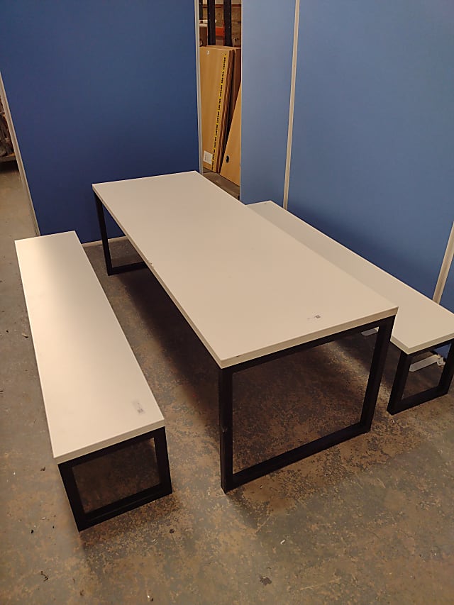 Bench dining canteen bar seating and table