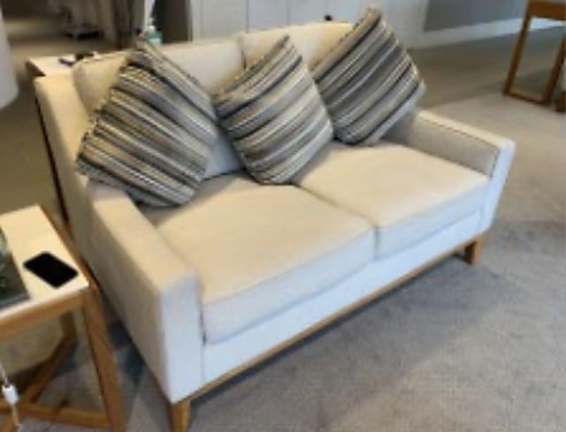 BESPOKE SPENCER SOFA with 2 seat and 2 rear cushions and higher seat height than standard 42cm.