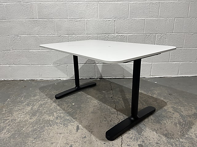 IKEA bekant desk white top black frame