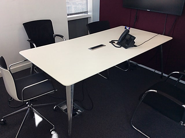 Meeting table with power fittings