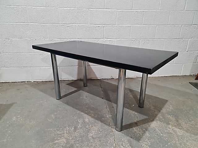 grey metal framed top table 