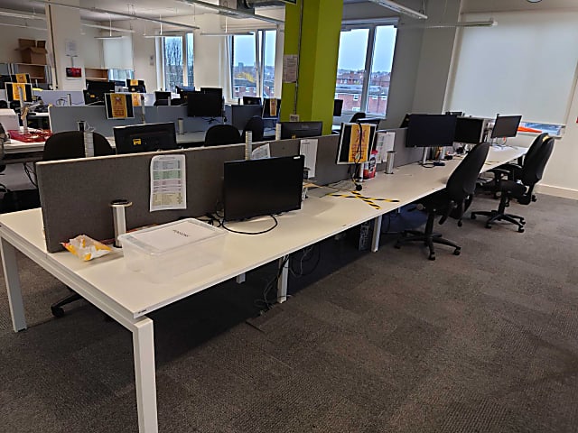 Bank of 10 desks