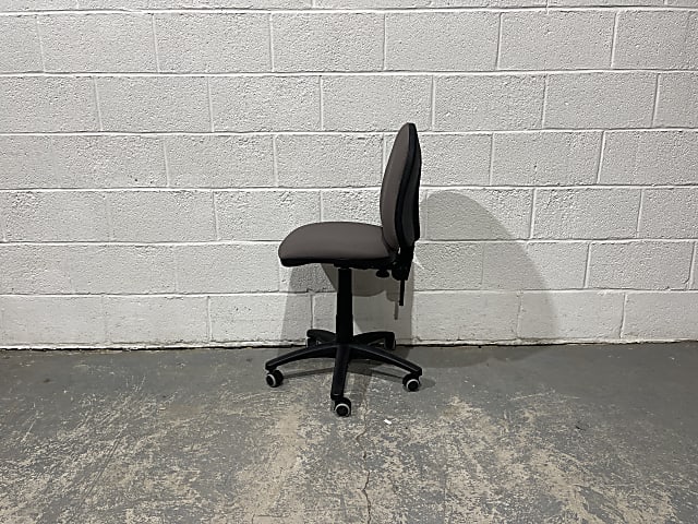 Dark grey low back operator chair