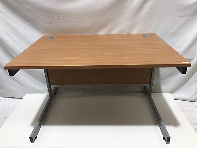 Desk with grey c legs