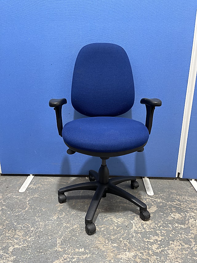 Blue office operator chair