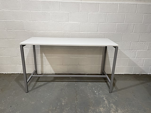 rectangular white top tall table breakfast bar