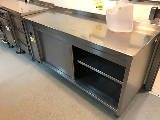 Commercial kitchen catering storage cabinet work station