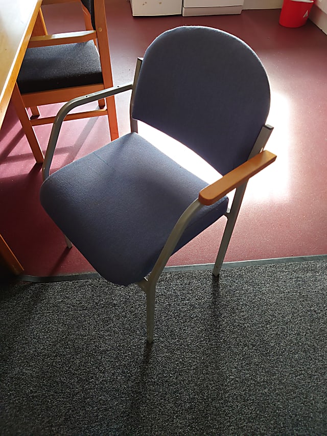 Blue/grey meeting room chair