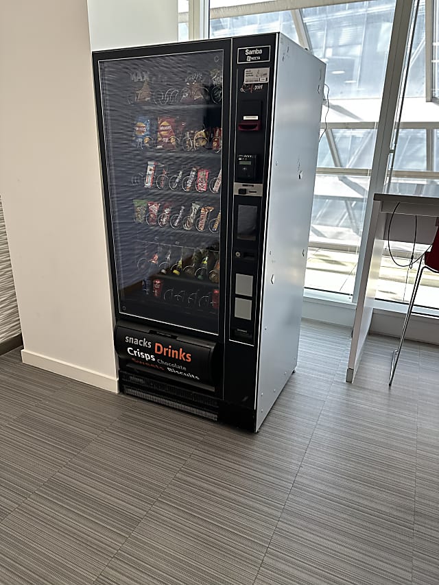 black and gray vending machine