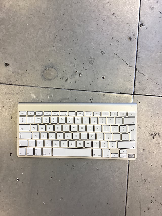 white and black corded computer keyboard