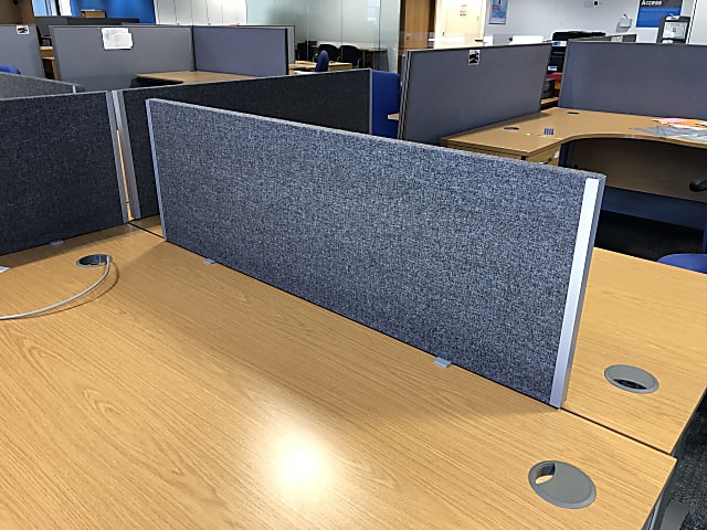 Desk divider brown and black wooden table