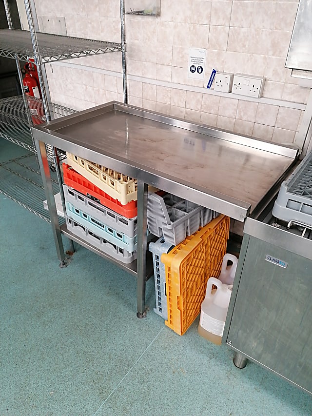 Stainless steel worktop