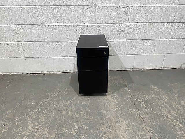 Techno Small black slimline metal pedestal