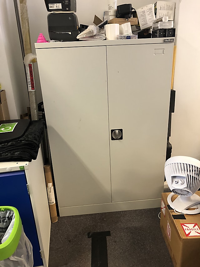 Metal storage cabinet