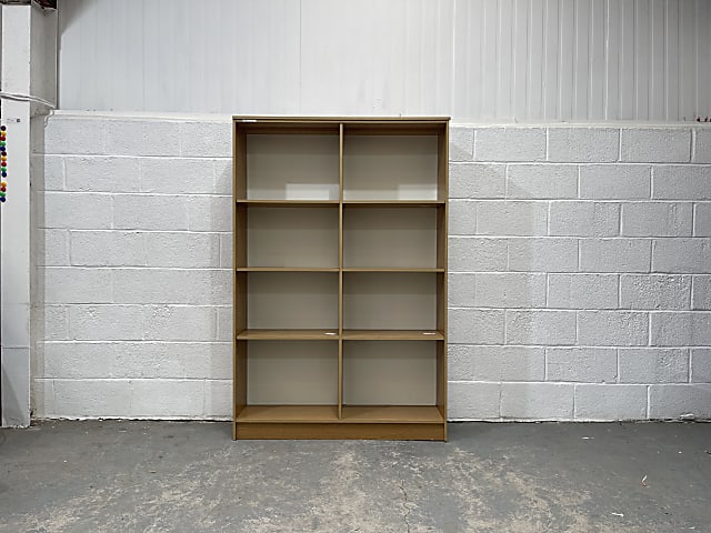 brown wooden pigeon hole cabinet