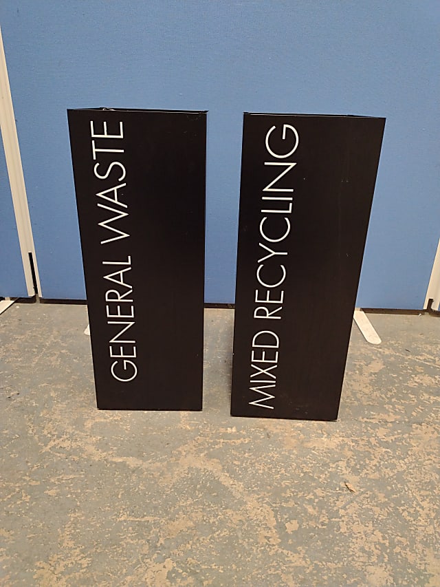 Waste bins set of two