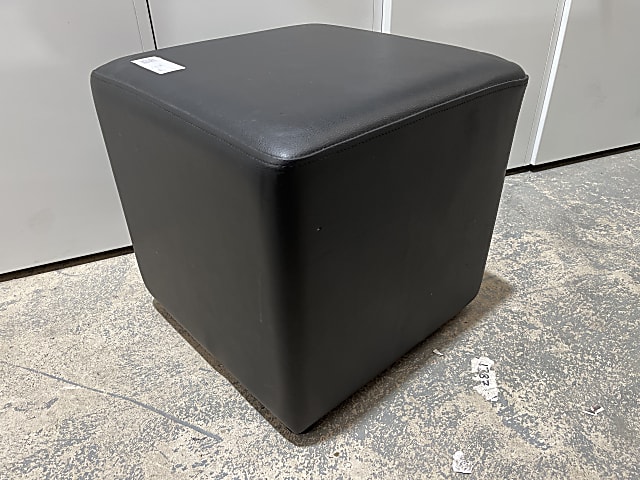 Leather cube seat Stool pouffe chair