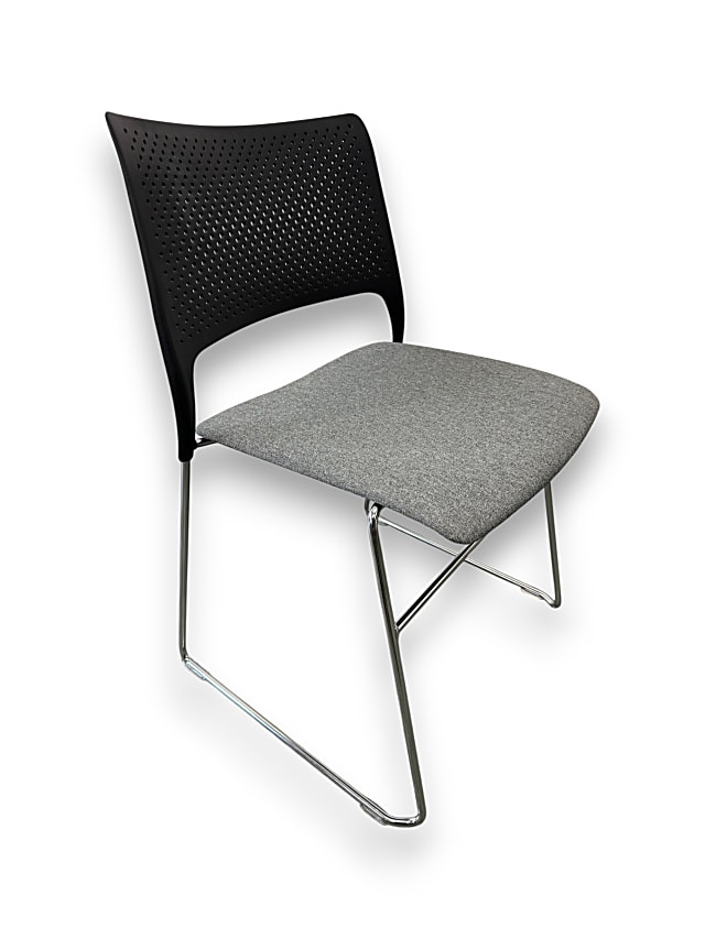 Orangebox Cors Canteen Chair with Light Grey Upholstered Seat