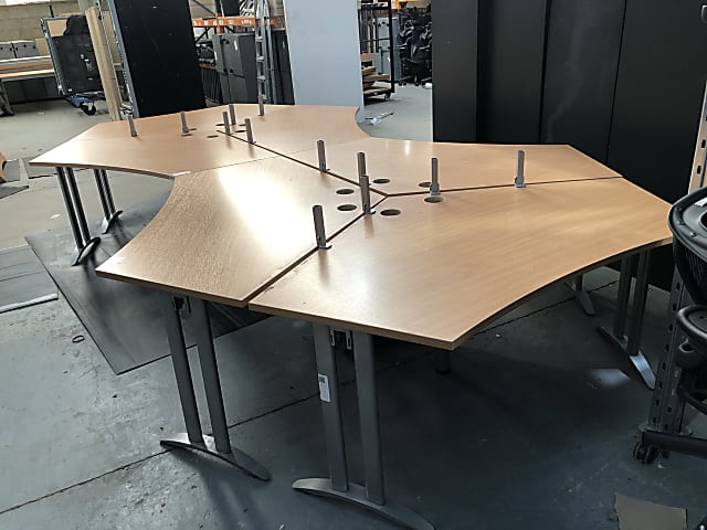 Techo Hive Desks pod of 6 with dividers