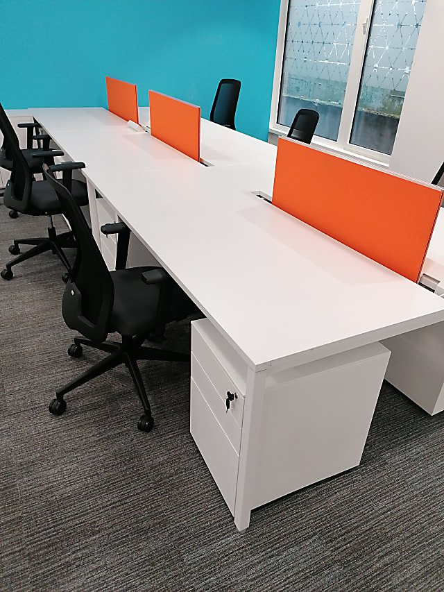 bank of 7 desks