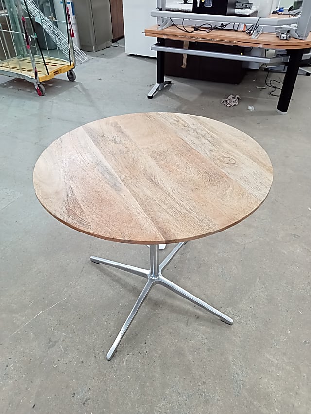 Circle wooden table