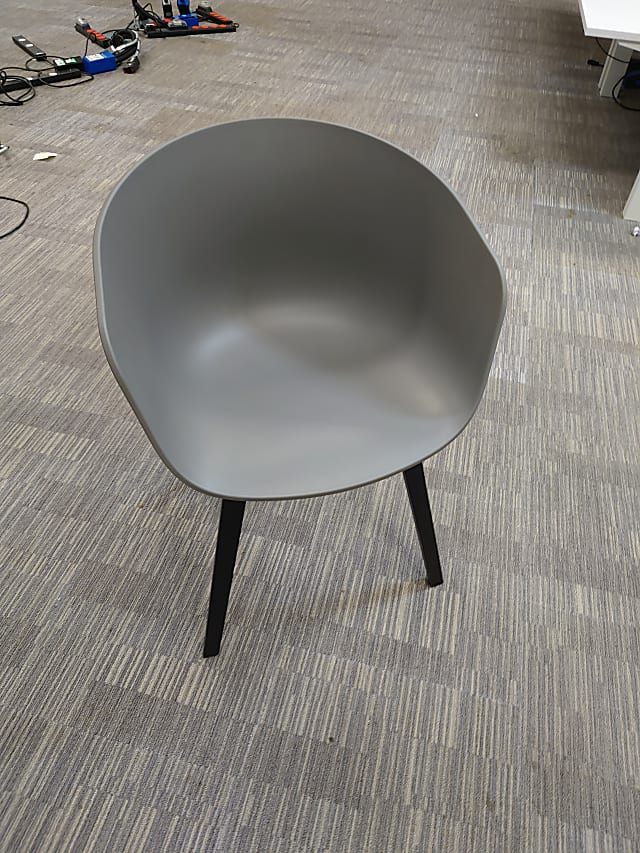 HAY About A Chair Grey plastic bucket chair