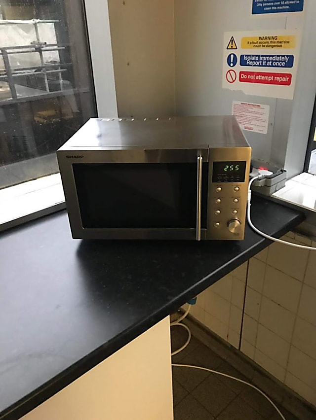 Sharp steel microwave oven