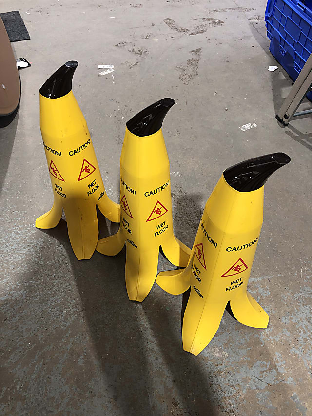 Wet floor Banana signs lot of 3