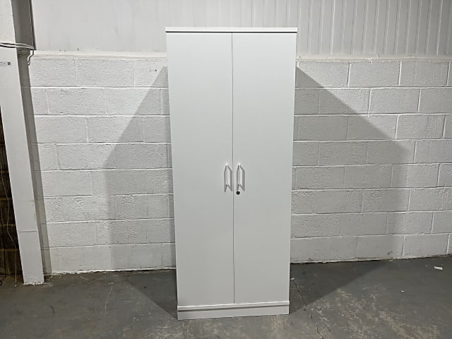 white wooden wardrobe 2-door cabinet