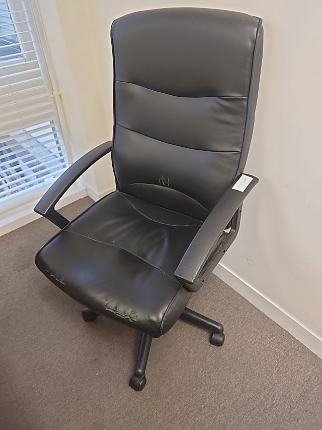 Faux leather office chair
