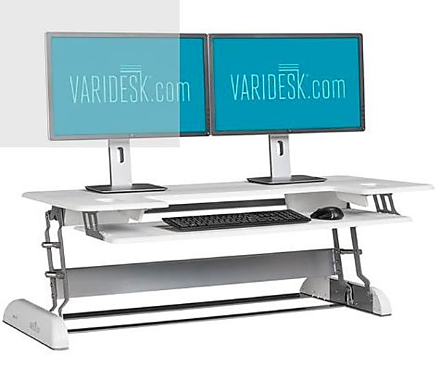 Vari Desk dual monitor standing desk extension