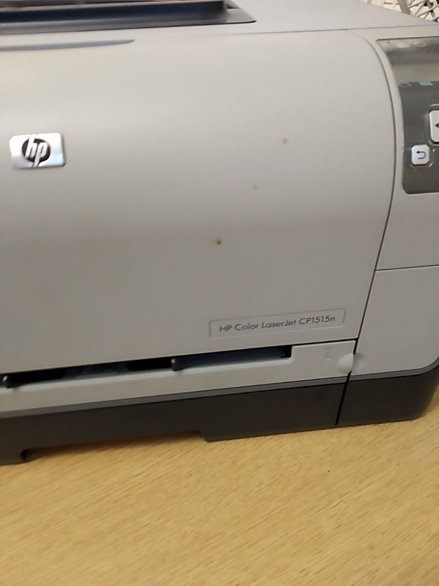 white HP Color LaserJet printer