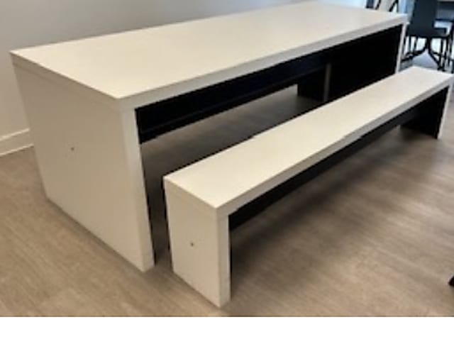 FRÖVI block bench table with bench seating both sides