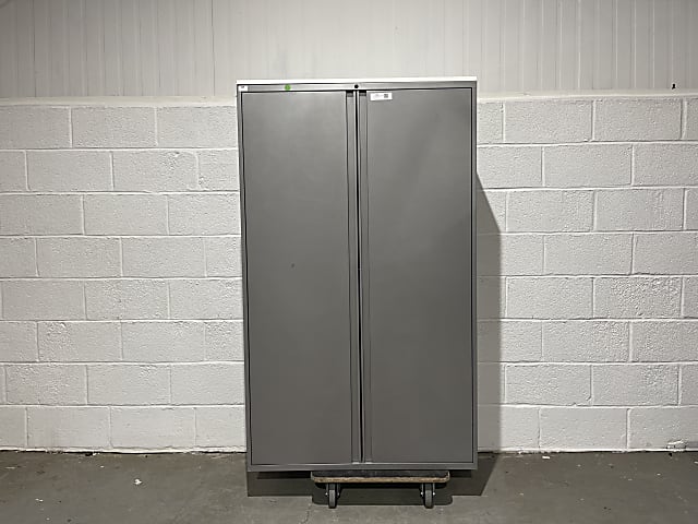 large white top grey cabinet 