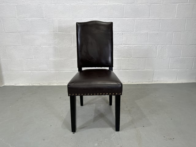 Leather padded dining chair