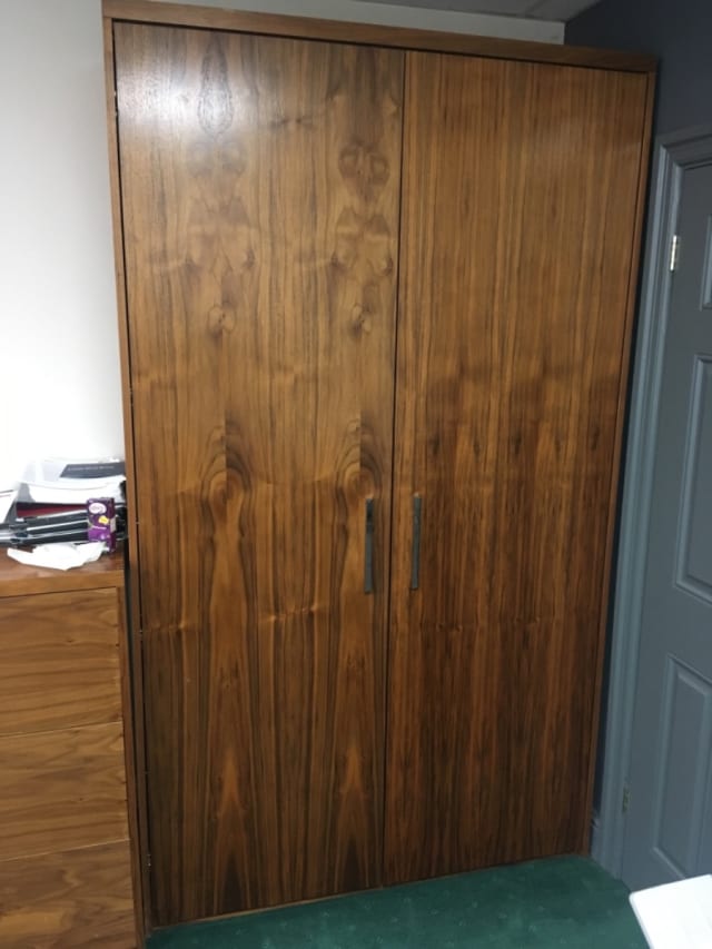 Large wooden wardrobe cabinet