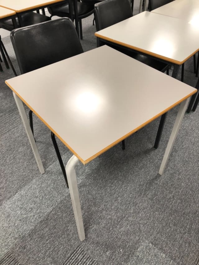 White top exam desk