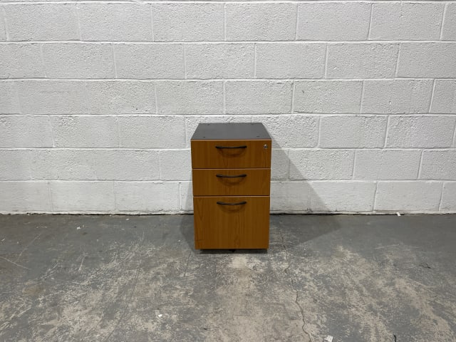 3 drawer wooden pedestal 