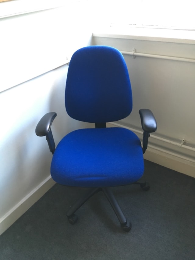 Blue operator chair