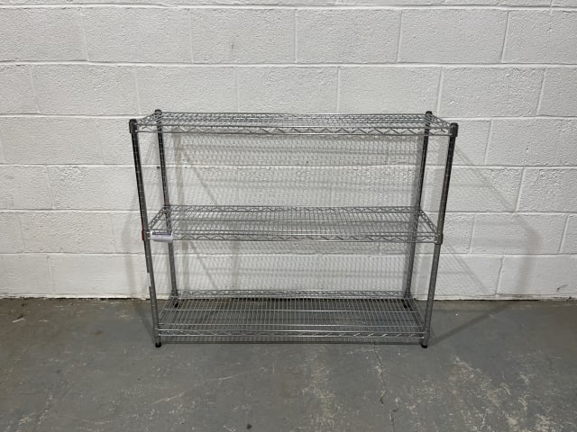 gray metal 3-layer rack shelf