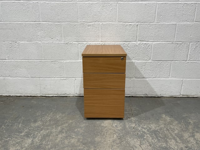 3 drawer wooden pedestal