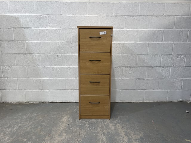 brown wooden filing cabinet
