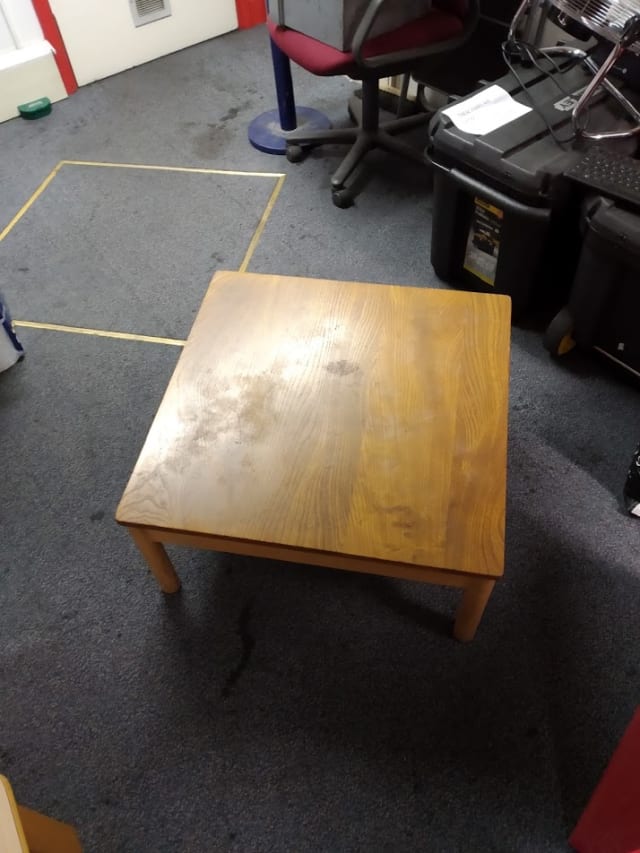 Small low wooden table